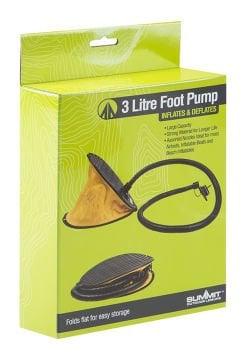 Summit 3L Bellows Foot Pump and Accessory