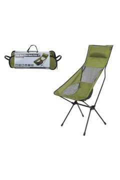 Summit High Back Pack Away Chair Gray Ultra Light Camping Chair Green
