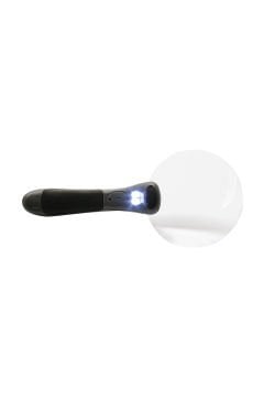 Konus Lux 90 2,5x Çift LED Aydınlatmalı Hafif ve Geniş Çaplı Büyüteç Gri