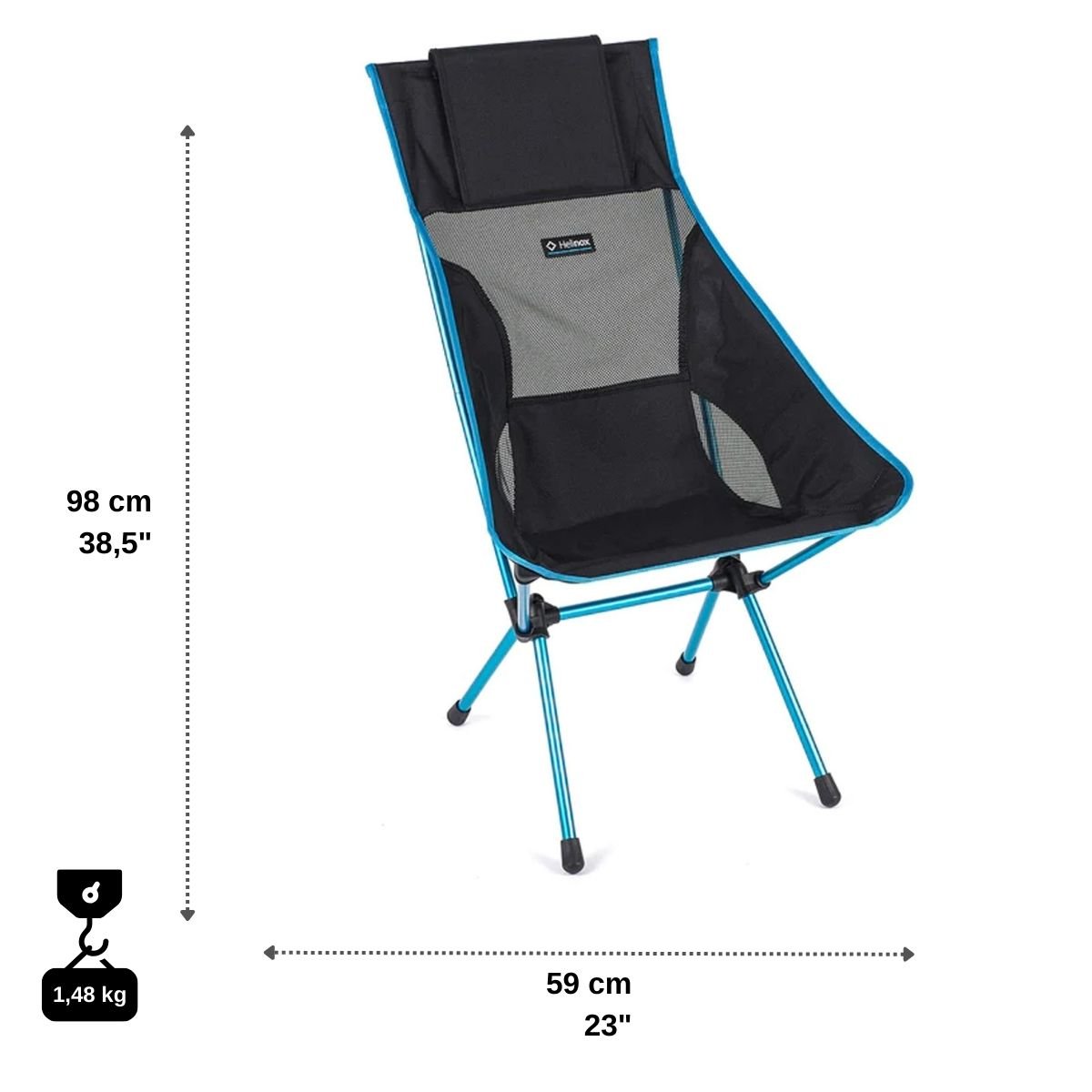 NEIGHBORHOOD HELINOX SUNSET CHAIR ヘッドレスト Helinox Sunset Chair Outdoor Kamp Sandalyesi black