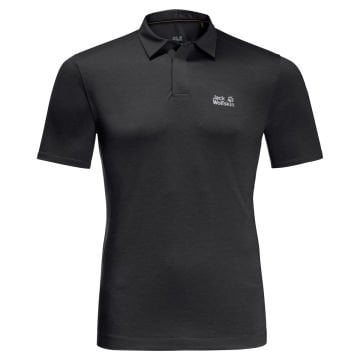 Jack Wolfskin PACK & GO POLO Men's T-Shirt Black