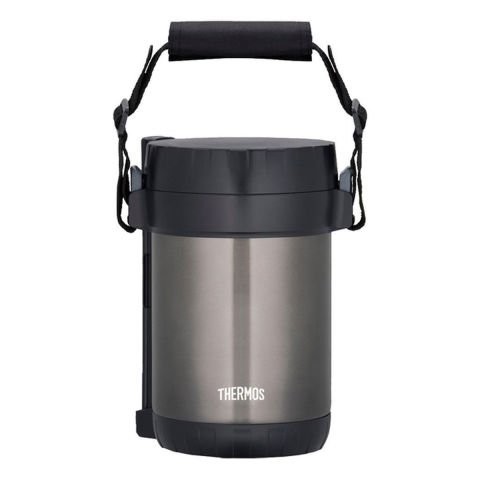Thermos JBG-1800 3 Compartment Food Thermos Black Gray