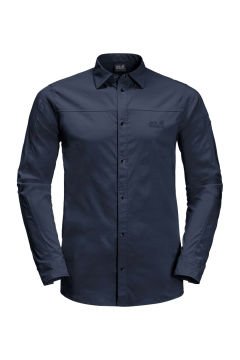 Jack Wolfskin Kenovo LS Erkek Outdoor Gömlek night blue
